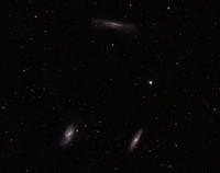Leo Trio - Top NGC3628; Bottom Left - M66; Bottom Right - M65