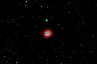 M57 Ring Nebula (with spiral galaxy IC1296)