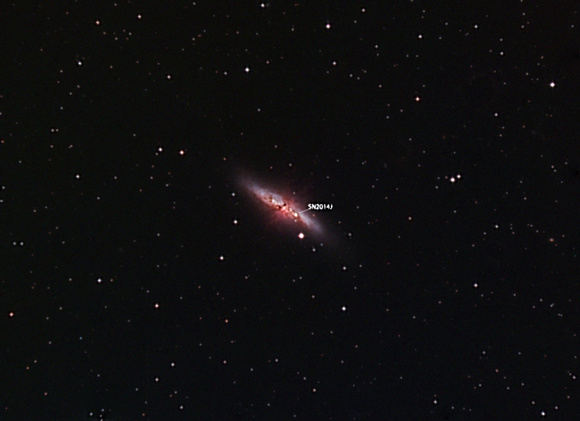 M82 (Cigar Galaxy) with supernova SN2014J